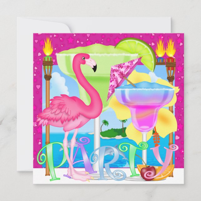 Convite Festa no PARAÍSO / Luau - SRF (Frente)