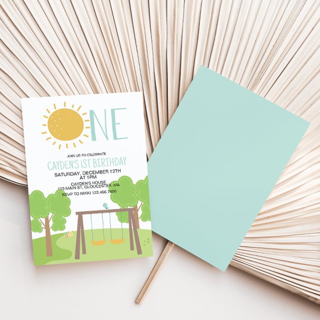 Convite Festa no primeiro aniversario de Park Playground (Criador carregado)