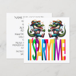 Convite Festa no Tempo do Jacaré