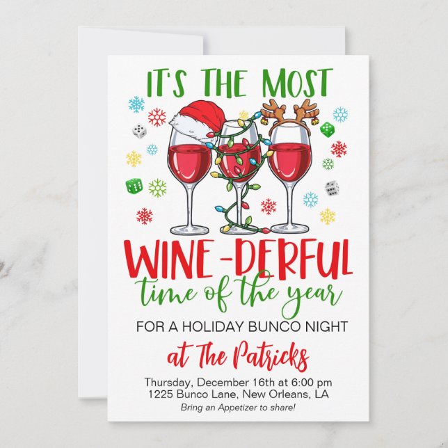 Convite Festa Noite de Bunco Natal (Frente)