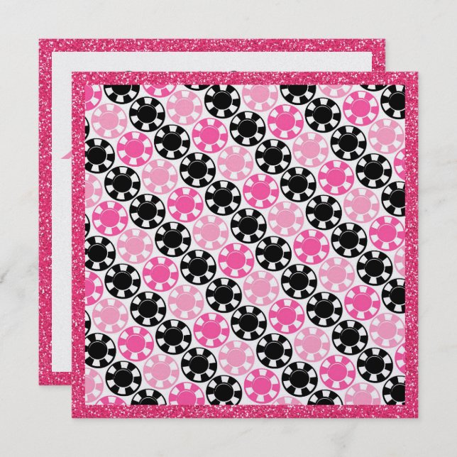 Convite Festa Noite de Casino/Convite para Fundraiser (Frente/Verso)