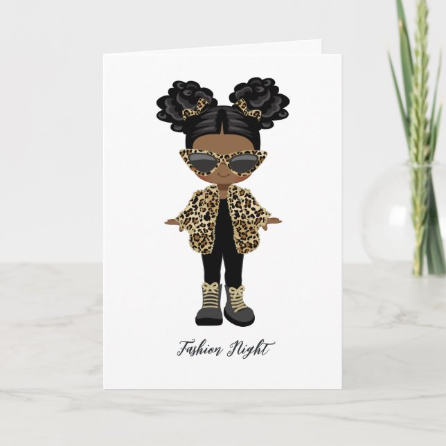 Convite Festa Noite de Moda das Meninas (Frente)