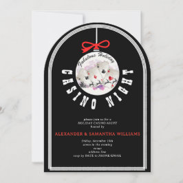 Convite Festa Noite de Poker do Casino Blackjack em Vegas