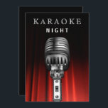 Convite Festa Noturna Clássica aniversário de 30 anos Kara<br><div class="desc">Aniversário de 30 anos Negra Clássica Convite de festas Karaoke Noite</div>
