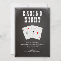Festa Noturna de Blackjack de Pôquer no Cassino de
