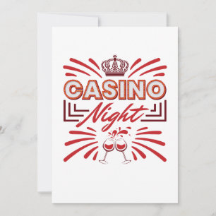 Convite Festa Noturna de Cassino Amante de Jogos de Azar