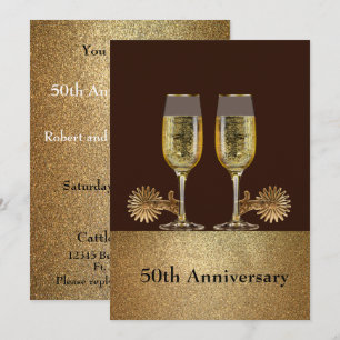 Convite Festa Ocidental Champanhe E Chapéu De Cowboy Perso