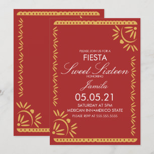 Convite Festa Papel Picado Sweet 16 Borda de Viesca Mexica