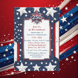 Convite Festa Patriótica de Aniversário de 250 anos ao est