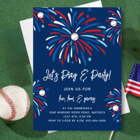 Festa Patriótica de Baseball e Fireworks 4 de julh