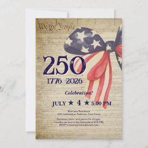 Convite Festa Patriótica do Dia 4 de Julho da Constituição