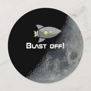 Convite Festa Personalizada com Tema Espacial
