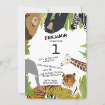 Festa Personalizada de Crianças Safari de Animais