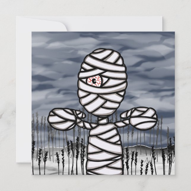 Convite Festa Personalizada de Horror Assustador da Mamãe  (Frente)