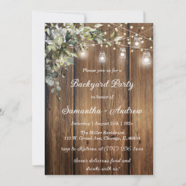 Convite Festa Personalizada no Quintal com Tema Rústico
