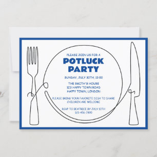 CONVITE FESTA POTLUCK PERSONALIZÁVEL