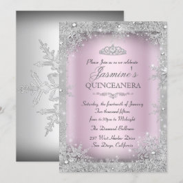 Convite Festa Quinceanera Rosa Terra de Encantamento de In