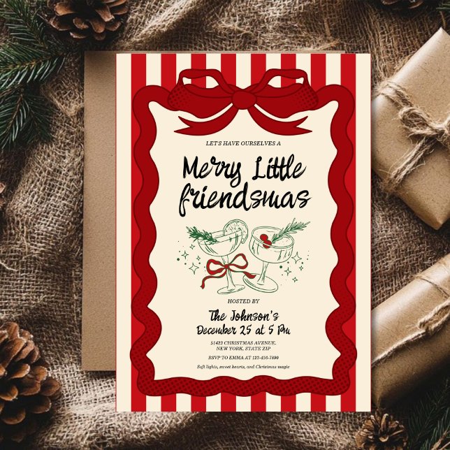 Convite Festa Retro Friendsmas (Criador carregado)