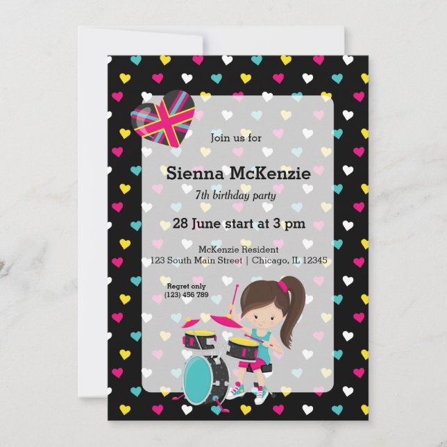 Convite Festa Rockstar (Frente)