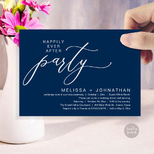 Convite Festa Romântica de Casamento com Jantar de Fuga Ro