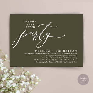 Convite Festa Romântica de Casamento com Jantar de Fuga Ro