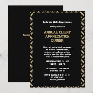 Convite Festa Simples de Ação de Graças aos Clientes Anual