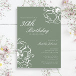 Convite Festa Simples de aniversário de 30 anos Floral<br><div class="desc">Convite de festas Floral Simples de aniversário de 30 anos. Convide convidados a comemorar em estilo este elegante convite de aniversário de um marco, com um simples, mas sofisticado design floral de sábio. As matizes suaves e o layout limpo criam um aspecto de eterno que é perfeito para qualquer ocasião...</div>
