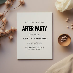 Convite Festa simples e minimalista após o casamento
