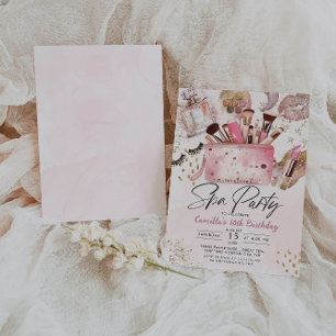 Convite Festa Spa De Aniversário Da Glam Girl