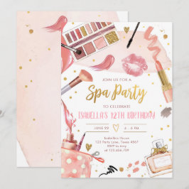 Convite Festa Spa Glitz Glam Glamor Girl Makeday 
