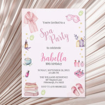 Festa Spa Menina Bela Aquarela Glam Aniversário