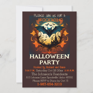 Convite Festa Spooktacular de Halloween