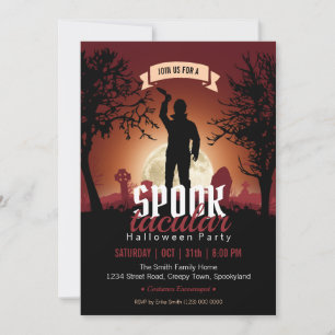 Convite Festa Spooktacular de Halloween