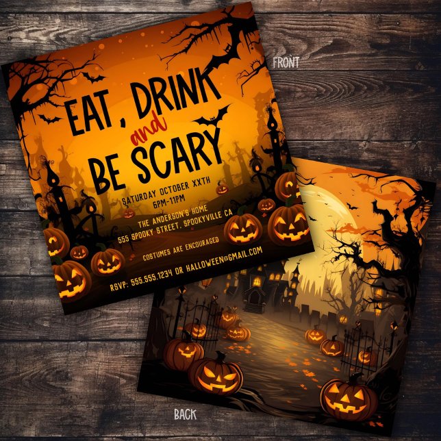 Convite Festa Spooky Halloween (Criador carregado)