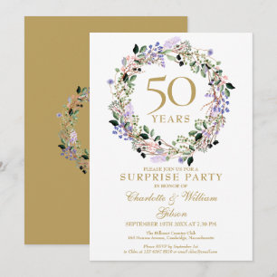 Convite Festa Surpresa Aniversário de 50 Anos de Casamento