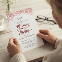 Festa Surpresa de 40º Aniversário Confete Vermelho