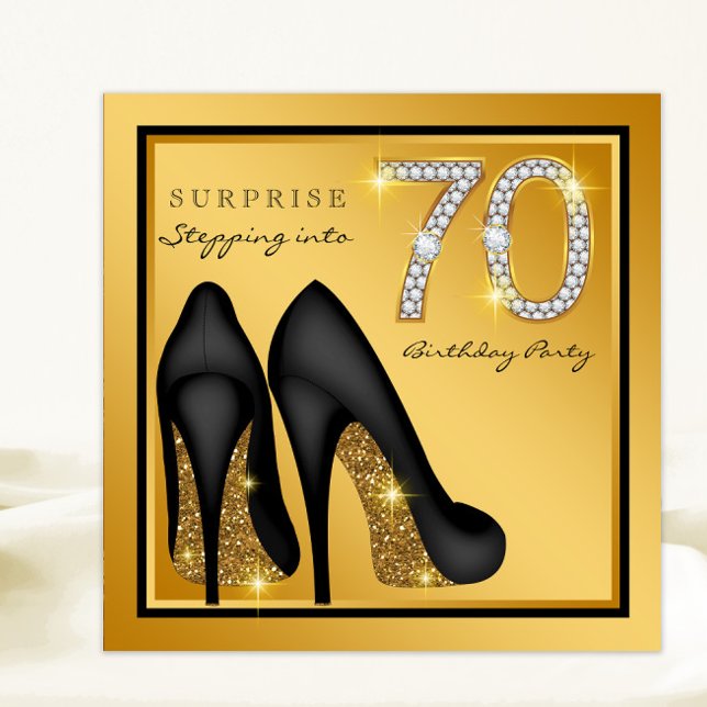 Convite Festa surpresa de 70 anos da mulher (Criador carregado)