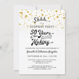 Convite Festa Surpresa de Aniversário de 50 anos Confeite 