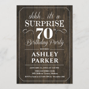 Convite Festa Surpresa de Aniversário de 70 Anos - Madeira