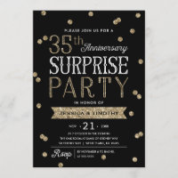 Festa Surpresa de Confetes Reluzentes de 35 Anos d