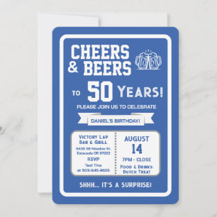 Convite Festa Surpresa no Bar de Esportes Viva 50 Anos