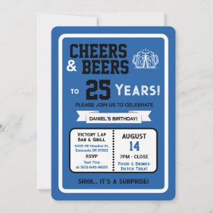 Convite Festa Surpresa no Bar Esportivo Viva 25 Anos