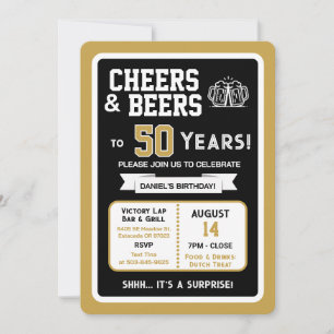 Convite Festa Surpresa no Bar Esportivo Viva 50 Anos