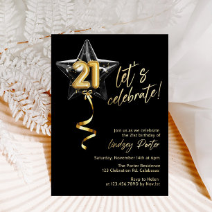 Convite Festa Surpresa, Vamos Celebrar,21, Vinte Um