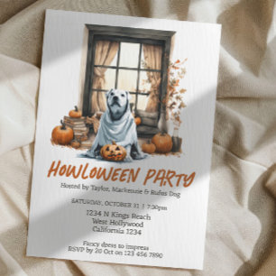 Convite Festa temática de Halloween para cães Howloween Di