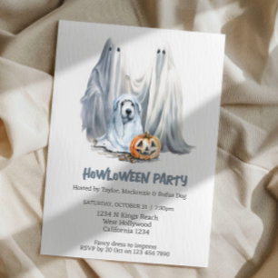Convite Festa temática de Halloween para cães Howloween Di