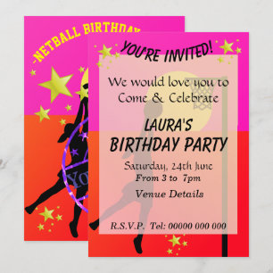 Convite Festa Temática de Netball Esportiva