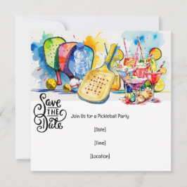 Convite Festa Temática de Pickleball