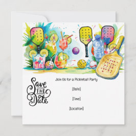 Convite Festa Temática de Pickleball