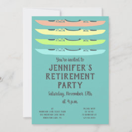 Convite Festa Temática de Remo com Caiaques de Cores Pasté